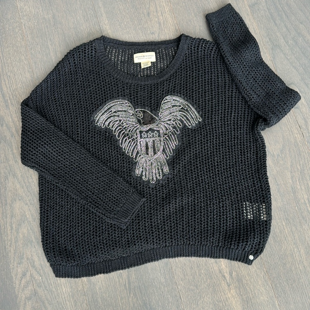 Ralph Lauren Denim&Supply Eagle Patch Sweater. Size M